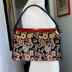 Vintage Small Tapestry Top Handle Bag 😘